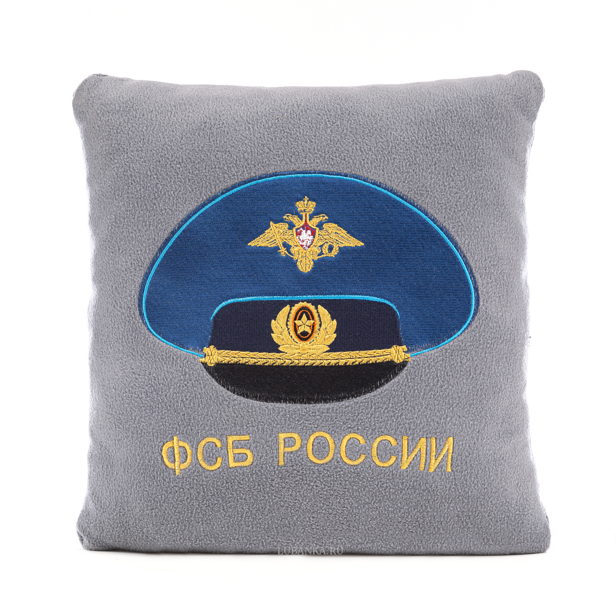 Декоративная подушка ФСБ Фуражка Серая
