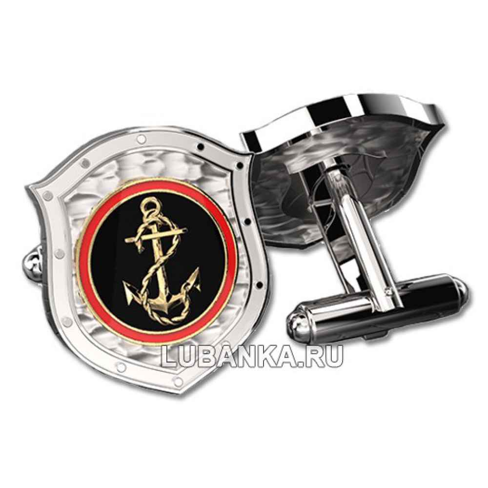 Запонки «Морпех», серебро